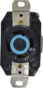 Leviton 250 VAC, 30 Amp, L15-30R NEMA, Self Grounding Receptacle 3 Poles, 4 Wire, Female End, Black 2720 - 74364951