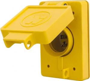 Value Collection 125 VAC, 15 Amp, 5-15P NEMA, Ungrounded Receptacle 2 Poles, 3 Wire, Male End, Yellow 59W47 - 73202806