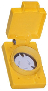 Value Collection 250 VAC, 20 Amp, L6-20R NEMA, Self Grounding Receptacle 2 Poles, 3 Wire, Female End, Yellow 67W48 - 73203077