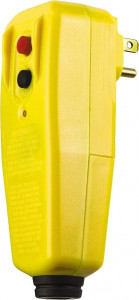 Tower Manufacturing 1 Outlet, 125 Volt, 15 Amp, Yellow, Right Angle GFCI Plug 1-15P NEMA Configuration, cUL, UL File E174279 30434010 - 36029247