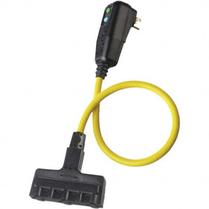 Hubbell Wiring Device-Kellems GFCI Cords & Power Distribution Centers, Mount Type: Portable, Number of Outlets: 3, Cord Length (Feet): 2, Amperage Rating: 15, Voltage: 120, Trip Type Reset Level: Manual GFP2TTM - 71315956