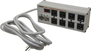 Tripp Lite 8 Outlets, 120 Volts, 15 Amps, 12 ft. Cord, Power Outlet Strip Free Hanging, Keyhole Mount, 1-15P NEMA Configuration, 11-1/2" Strip ISOBAR8 ULTRA - 54072434