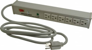 Legrand Wiremold 6 Outlets, 120 Volts, 15 Amps, 6 ft. Cord, Power Outlet Strip 1 Circuits, Free Hanging Mount, 5-15P NEMA Configuration, UL Listed File 1449 M6BZ - 00476390