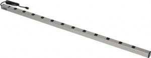 Legrand Wiremold 12 Outlets, 120 Volts, 15 Amps, 6 ft. Cord, Power Outlet Strip Raceway Mount, 5-15 NEMA Configuration, 72" Strip, cULus Listed UL2064BC - 00220566