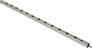 Legrand Wiremold 12 Outlets, 120 Volts, 15 Amps, 15 ft. Cord, Power Outlet Strip Raceway Mount, 5-15 NEMA Configuration, 72" Strip, cULus Listed UL2064BD - 00220574