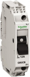 Schneider Electric 10 Amp, 1 Pole, Backplate, Clip, DIN Rail Mount Circuit Protector Thermal Magnetic Trip, Multiple Breaking Capacity Ratings, 67mm Deep x 74mm High x 15mm Wide GB2CB16 - 69664670