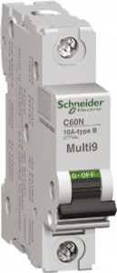 Schneider Electric 50 Amp, 1 Pole, DIN Rail Mount Standard Circuit Breaker Multiple Breaking Capacity Ratings, 14-2 (Copper) AWG, 3 Inch Deep x 3.19 Inch High x 0.71 Inch Wide MG24439 - 69659811