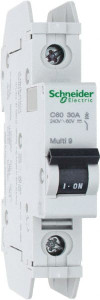 Schneider Electric 30 Amp, 125 VDC, 240 VAC, 60 VDC, 1 Pole, DIN Rail Mount, Fixed Mount Miniature Circuit Breaker Thermal Magnetic Trip, Multiple Breaking Capacity Ratings, 73mm Deep x 81mm High x 18mm Wide 60115 - 69659522