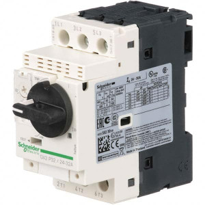 Schneider Electric 32 Amp, 690 VAC at 50/60 Hz, 3 Pole, Bolt On, Clip Motor Circuit Breaker Thermal Magnetic Trip, Multiple Breaking Capacity Ratings, 97mm Deep x 89mm High x 45mm Wide GV2P32 - 69526812