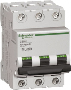 Schneider Electric 63 Amp, 3 Pole, DIN Rail Mount Standard Circuit Breaker Multiple Breaking Capacity Ratings, 14-2 (Copper) AWG, 3 Inch Deep x 3.19 Inch High x 2.13 Inch Wide MG24474 - 69528925