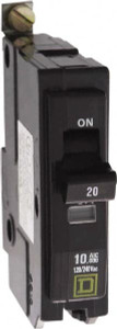 Square D 50 Amp, 240 VAC, 1 Pole, Bolt On Miniature Circuit Breaker 8-2 AWG QOB150 - 77786275