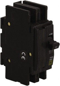 Square D 10 Amp, 240 VAC, 2 Pole, Panel Mount Miniature Circuit Breaker 14-2 AWG QOU210 - 69529303