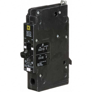 Square D 40 Amp, 277 V, 1 Pole, Bolt On Miniature Circuit Breaker 18 kA Breaking Capacity, 12, 14 AWG EDB14040 - 69660884