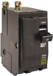 Square D 20 Amp, 240 VAC, 2 Pole, Bolt On Miniature Circuit Breaker 14-8 AWG QHB220 - 69660355