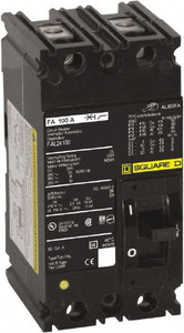 Square D 30 Amp, 250 VDC, 480 VAC, 2 Pole, Panel Mount Molded Case Circuit Breaker Thermal Magnetic Trip, 18 kA at 480/600 VAC Breaking Capacity, 12-4 (Aluminum), 14-4 (Copper) AWG, 4.13 Inch Deep x 6 Inch High x 3 Inch Long FAL24030 - 69523793