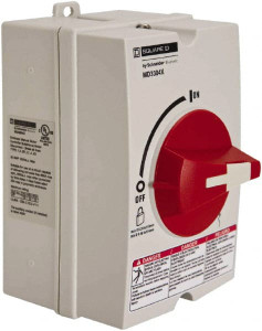 Schneider Electric 3 Phase, 220 to 600VAC, 3 Pole, 4X, Enclosed Cam & Disconnect Switch 3 Wires MD3604X - 69680304