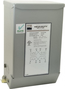 Sola/Hevi-Duty 120/240 Input Volt, 12/24 Output Volt, 60 Hz, Buck Boost Transformer 1 Phase, 6 Inch Wide x 5 Inch Deep x 10 Inch High, cULus Listed E77014 HS19F750B - 54073457