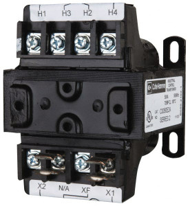 Eaton Cutler-Hammer 1 Phase, 0.05 kVA, Control Transformer 2 Input, 1 Output Winding, 50/60 Hz, 3 Inch Deep x 2-9/16 Inch High, 131°F Temp Rise C0050E2A - 00659425
