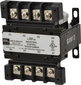 Sola/Hevi-Duty 1 Phase, 0.05 kVA, Control Transformer 60 Hz, 3.99 Inch Deep x 2.72 Inch High, 131°F Temp Rise E050JL - 80252232