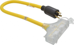 Southwire 3 Conductors, 125 VAC, 15 Amp, 12 AWG, Twist-To-Lock Power Generator Adapter For Use with NEMA Receptacles on Generators 90848802 - 00768853