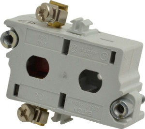 Eaton Cutler-Hammer NC, 0.5 Amp, Electrical Switch Contact Block 120 VAC/VDC, Pressure Terminal, 30-1/2mm Hole, For Use with E34 Operators, Standard 10250T 10250T51 - 07827850
