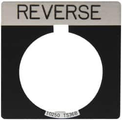 Eaton Cutler-Hammer Square, Legend Plate - Reverse Black Background, 30-1/2mm Hole Diameter 10250TS30 - 07827082