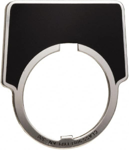 Schneider Electric Aluminum Legend Plate - Close Black Background, 30mm Hole Diameter, 1-3/4 Inch Wide 9001KN308 - 69673192