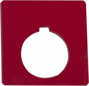 Schneider Electric Square, Plastic Legend Plate - Blank Red Background, Black Letters, 1.2 Inch Hole Diameter, 2-1/4 Inch Square 9001KN100RP - 69654762
