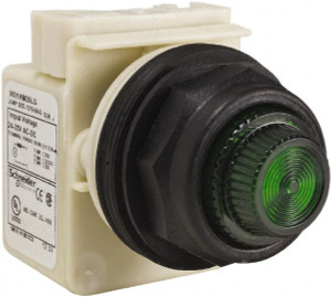 Schneider Electric 24 V, 28 V Green Lens LED Indicating Light Round Lens, Screw Clamp Connector, Corrosion Resistant, Dust Resistant, Oil Resistant 9001SKP35LGG31 - 69673846