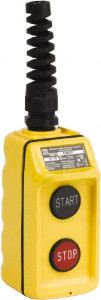 Schneider Electric 2 Operator, Pushbutton Pendant Control Station Start-Stop (Legend), Momentary Switch, NO/NC Contact, NEMA 4 9001BW95Y - 68619725