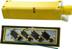 Woodhead - Molex 4 Operator, Mushroom Head Pendant Control Station No Legend, Momentary Switch, NO/NC Contact 4024 - 48681092