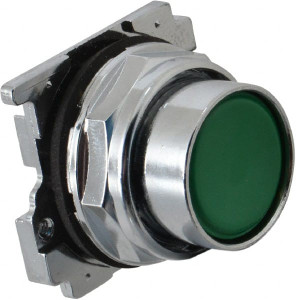 Eaton Cutler-Hammer Flush Pushbutton Switch Operator Green, Round Button, Nonilluminated 10250T103 - 07826266