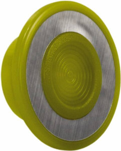 Schneider Electric Extended Mushroom Head Pushbutton Switch Cap Yellow, Illuminated 9001Y22 - 69652584