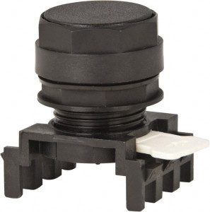 Eaton Cutler-Hammer 25mm Mount Hole, Flush, Pushbutton Switch Only Round, Black Pushbutton, Nonilluminated, Momentary (MO) E22PB1 - 07828155