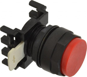 Eaton Cutler-Hammer 25mm Mount Hole, Extended Straight, Pushbutton Switch Only Round, Red Pushbutton, Nonilluminated, Momentary (MO) E22EB2 - 07828247