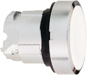 Schneider Electric 22mm Mount Hole, Flush, Pushbutton Switch Only Round, White Pushbutton, Nonilluminated, Momentary (MO) ZB4BA1 - 54996921
