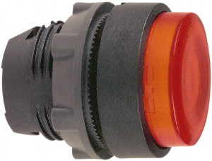 Schneider Electric 22mm Mount Hole, Extended Straight, Pushbutton Switch Only Round, Red Pushbutton, Illuminated, Momentary (MO) ZB5AW143 - 69536662