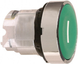 Schneider Electric 22mm Mount Hole, Flush, Pushbutton Switch Only Round, Green Pushbutton, Nonilluminated, Momentary (MO) ZB4BA331 - 69536233