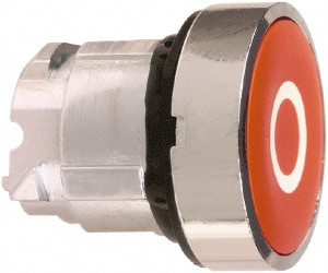 Schneider Electric 22mm Mount Hole, Flush, Pushbutton Switch Only Round, Red Pushbutton, Nonilluminated, Momentary (MO) ZB4BA432 - 69671378