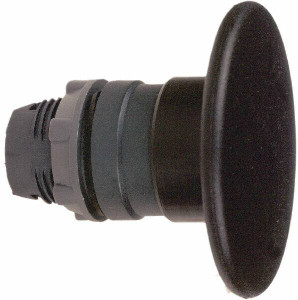 Schneider Electric 22mm Mount Hole, Extended Mushroom Head, Pushbutton Switch Only Round, Black Pushbutton, Nonilluminated, Momentary (MO) ZB5AR2 - 68541077