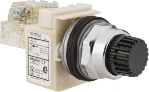 Square D 30mm Mount Hole, Pushbutton Switch Only Round, Green Pushbutton, Illuminated, Momentary (MO), Shock and Vibration Resistant 9001K2L38LGGH13 - 55489405