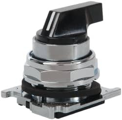 Eaton Cutler-Hammer 30-1/2mm Mount Hole, 3 Position, Lever Operated, Selector Switch with Cam and Cap Black, Maintained (MA) 10250T3023 - 07826597
