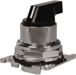 Eaton Cutler-Hammer 30-1/2mm Mount Hole, 3 Position, Lever Operated, Selector Switch with Cam and Cap Black, Maintained (MA) - Momentary (MO) 10250T3033 - 07826605