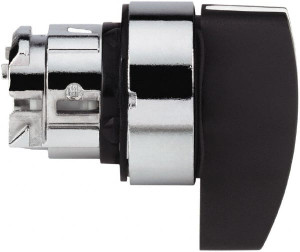 Schneider Electric 22mm Mount Hole, 3 Position, Handle Operated, Selector Switch Black, Momentary (MO), Nonilluminated, Shock, Vibration and Water Resistant ZB4BJ8 - 69671188
