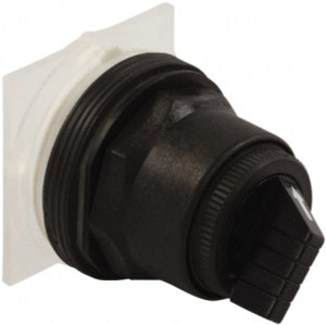 Schneider Electric 30mm Mount Hole, 2 Position, Knob and Pushbutton Operated, Selector Switch Only Black, Maintained (MA), without Contact Blocks, Anticorrosive, Weatherproof, Dust and Oil Resistant 9001SKS12B - 69652873