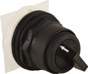 Schneider Electric 30mm Mount Hole, 2 Position, Knob and Pushbutton Operated, Selector Switch Only Black, Maintained (MA), without Contact Blocks, Anticorrosive, Weatherproof, Dust and Oil Resistant 9001SKS11B - 69535706
