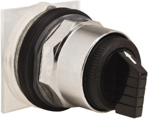 Schneider Electric 30mm Mount Hole, 3 Position, Knob and Pushbutton Operated, Selector Switch Only Black, Maintained (MA), without Contact Blocks, Weatherproof and Dust and Oil Resistant 9001KS46B - 69653905