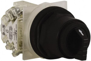 Schneider Electric 30mm Mount Hole, 3 Position, Knob and Pushbutton Operated, Selector Switch Black, Maintained (MA), Anticorrosive, Weatherproof, Dust and Oil Resistant 9001SKS43BH13 - 69535722