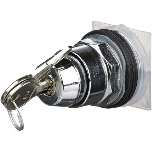 Schneider Electric 30mm Mount Hole, 2 Position, Key Operated, Selector Switch Only Maintained (MA), without Contact Blocks, Shock and Vibration Resistant 9001KS11K1 - 69534725