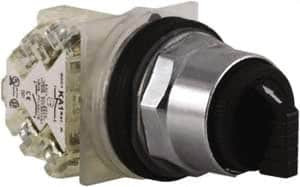 Square D 30mm Mount Hole, 3 Position, Selector Switch Only Black, Maintained (MA), Nonilluminated 9001KS42BH13 - 55484125